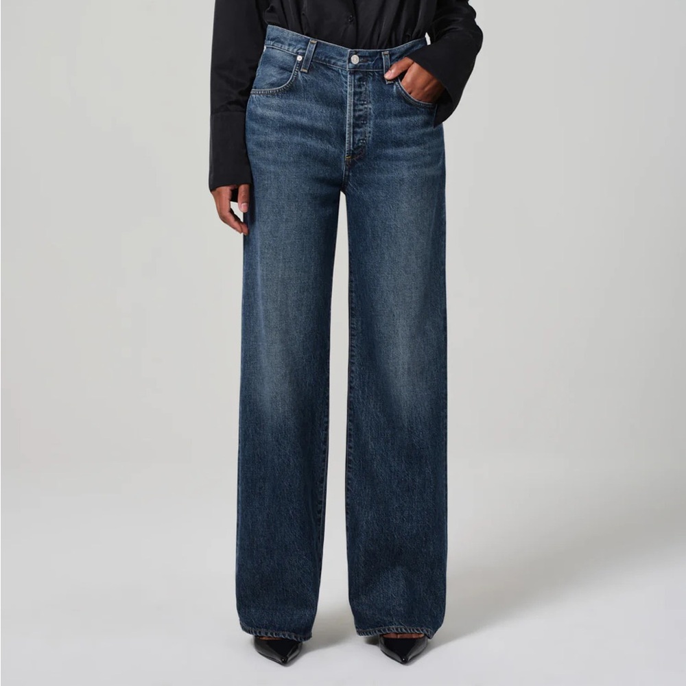 Citizens Of Humanity Wide-Leg Jeans in Dark Blue Wash